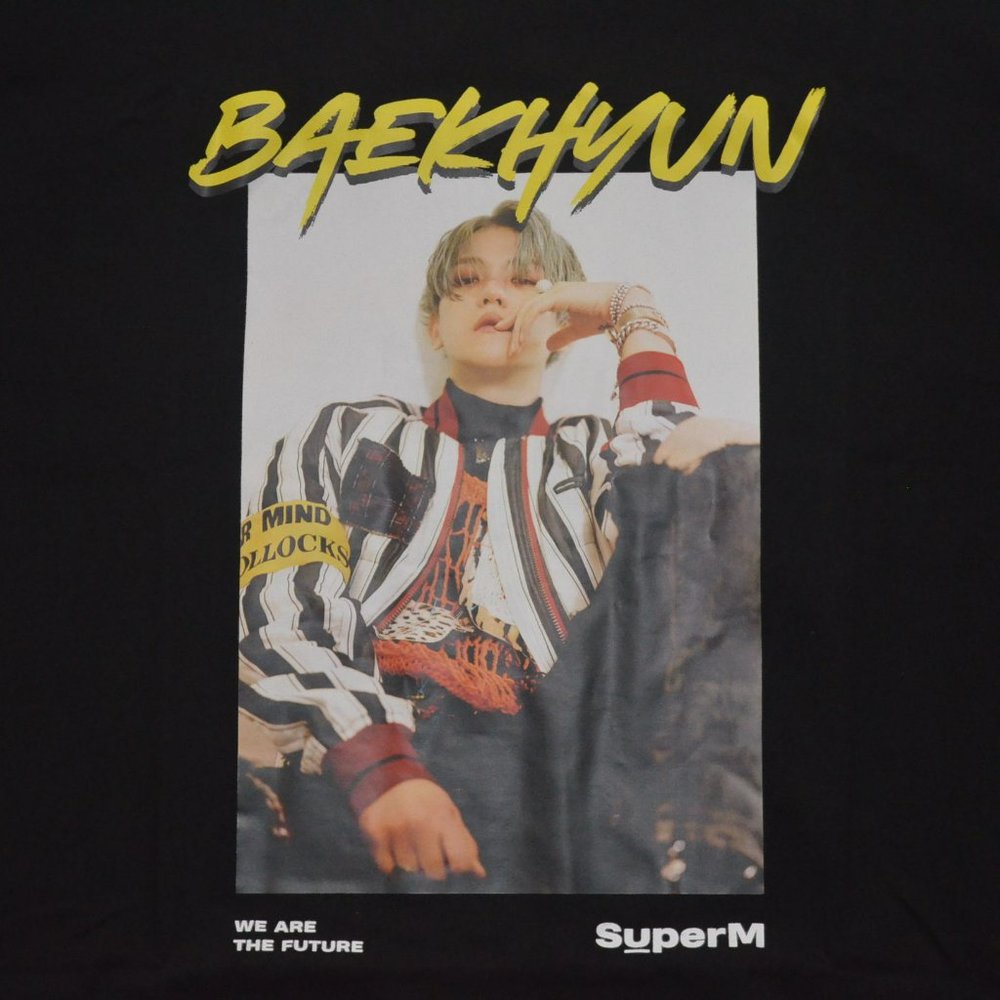 Lot of (2) Baekhyun SuperM K-Pop EXO T-Shirts Size Large (SEE MEASUREMENTS?
